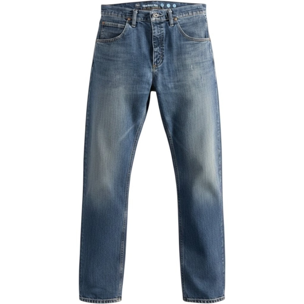 Wrangler Cowboy Cut Mens Jeans 35x30 Medium Wash Straight Leg Denim 1036MAVMR